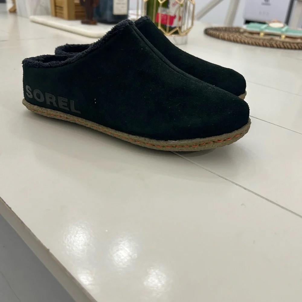 Sorel Dark Suede Slip-On Slippers Clogs